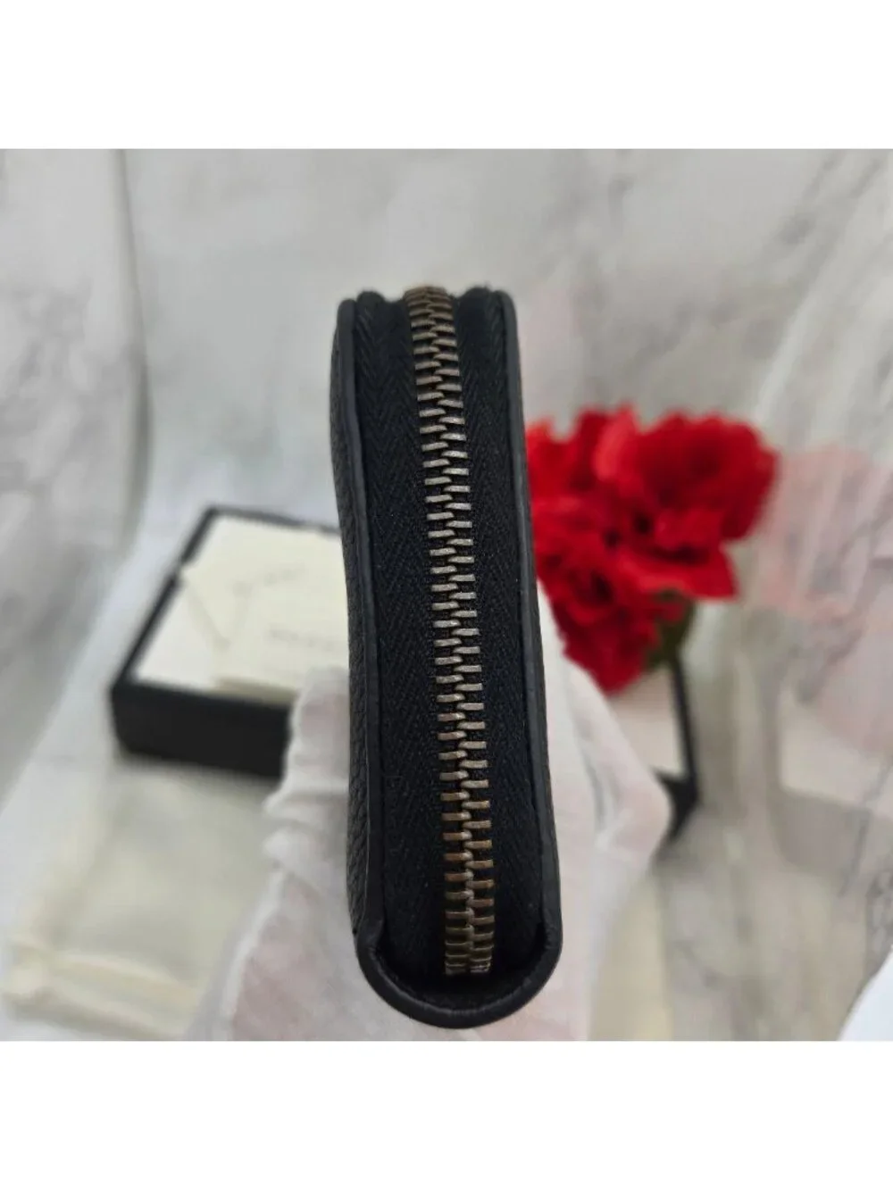 Gucci Logo Wallet Black Leather - Picture 8 of 15